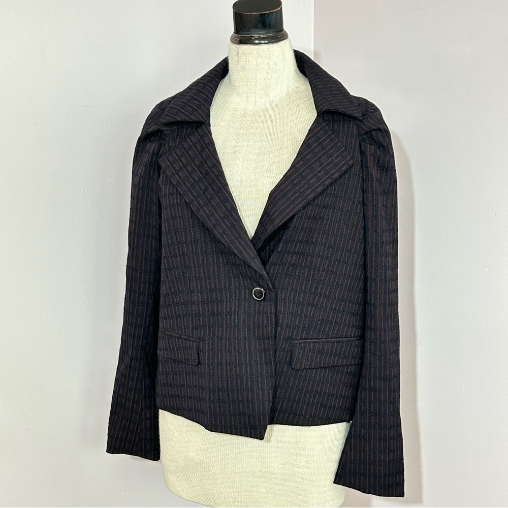DRIES VAN NOTEN Textured Wool Blend Blazer